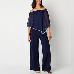 MSK Straight Neck Short Sleeve Jumpsuit